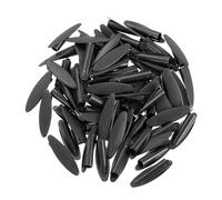 sourcing map 50uds Plástico Bolsillo Agujero Tapones, Tapones 9mm Inclinados Agujero Tapas para Bolsillo Agujero Plantilla Madera Trabajar Herramienta Accesorios, Negro