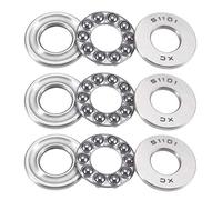 sourcing map 51101 Empuje Bola Rodamientos 12mm x 26mm x 9mm Carbono Acero Individual Dirección 3uds