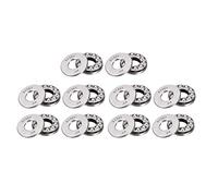 sourcing map 51101 Miniatura Empuje Bola Rodamiento 12mm x 26mm x 9mm Cromo Acero con Arandela 10uds