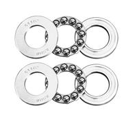 sourcing map 51102 Empuje Bola Rodamientos 15mm x 28mm x 9mm Cromo Acero ABEC3 Individual Hila Rodillo 2uds