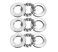 sourcing map 51103 Empuje Bola Rodamientos 17mm x 30mm x 9mm Cromo Acero ABEC3 Individual Hila Rodillo 3uds