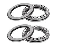 sourcing map 51108 Empuje Bola Rodamientos 40mm x 60mm x 13mm Carbono Acero Unidireccional Rodamiento Dirección 2uds