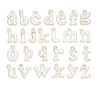 sourcing map 52 dijes de letras del alfabeto de la A a la Z, colgante de metal con inicial A-Z del alfabeto esmaltado para collares, aretes, pulseras, joyería, manualidades, color blanco