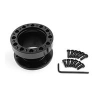 sourcing map 55mm de Altura de Buje del Volante Separador de Adaptador Aluminio Negro para Coche