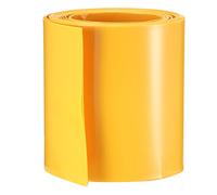 sourcing map 56mm Plano PVC Termorretráctil Tubería Batería Envoltura 2m Longitud Para AAA Batería Amarillo