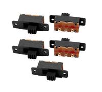 sourcing map 5Pcs 2 Posición 3P Laboratory SPDT Micro interruptor deslizante de enclavamiento interruptor de palanca