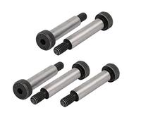 sourcing map 5Pcs 40Cr Hombro Perno 8 mm Hombro Diámetro 35 mm Hombro Longitud M6X12 mm