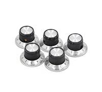 sourcing map 5Pcs 6mm Eje Potenciómetro de Audio de Coche Perillas con Tornillo Dentro 23X14mm