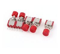 sourcing map 5pcs AC 250V 2A / 120V 5A NO/NC Pulsador interruptor momentáneo SPDT
