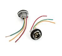 sourcing map 5pcs DC 12V 1157 Socket portalámparas de Luz de Giro Freno 3 Cables Conector