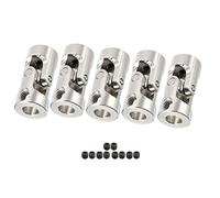 sourcing map 5pcs de 5mm a 5mm Acoplador Junta Universal en U del eje de dirección giratorio L23XD11