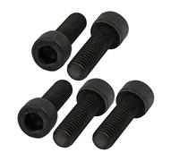 sourcing map 5Pcs M10X30mm Tornillo De Rosca Izquierda De 12.9 Grado Hueca Hexagonal Negro