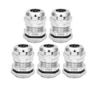 sourcing map 5PCS M16*1.5 Prensaestopas Sujetador relleno de Metal Conector impermeable contratuerca