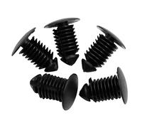 sourcing map 5Pcs Remaches Grapas Universal Negro Plástico 10mm Agujero Para Coche