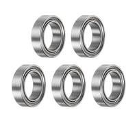 sourcing map 5Pcs Rodamientos de Bolas de Ranura Profunda Mr117Zz 7X11X3Mm de Acero Cromado Rodamiento Miniatura de Precisión con Doble Blindaje, P6 (Abec 3)