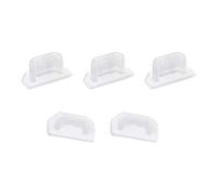 sourcing map 5pcs Silicona Micro USB Tapa 6.5mmx2.3mm Transparente