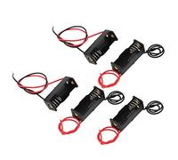 sourcing map 5uds 12V 23A Alambre Conductores Negro Plástico Resorte Clip Batería Soporte