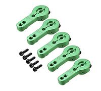 sourcing map 5uds 25T Aluminio Servo Bocinas M3 Roscas Metal Dirección Brazo para Futaba Savox Xcore RC Coche Camión Buggy Aeroplano - Verde