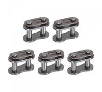 sourcing map 5uds Cadena Maestro Conector Enlace Rodillo, 1/2" Paso Carbón Acero, Estándar Conexión División Enlaces para Cadena 08B