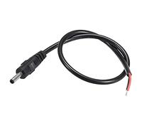 sourcing map 5uds Colecta de Conector de Enchufe Macho de Barril de 3.5x1.35mm 1A 30cm de Alimentación DC