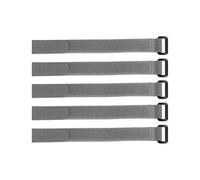 sourcing map 5uds Gancho y Bucle Correas, 3/4 Pulgadas x 10 Pulgadas Seguridad Correas Reutilizable Fijación Brida (Gray)