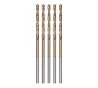 sourcing map 5uds Helicoidales Brocas 1,6mm Titanio Revestido (HSS-E) M42 Alta Velocidad Acero 8% Cobalto Recto Vástago para Inoxidable Acero Aluminio Aleación Metal
