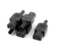 sourcing map 5uds IEC320 C13 Hembra Conector Alimentación CA 250V 10A