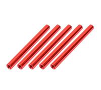sourcing map 5Uds M3 x 55mm Redondo Aluminio Columna Aleación Separador Espaciador Vástago Sujetador para Cuadricóptero Rojo