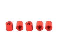 sourcing map 5Uds M3 x 5mm Redondo Aluminio Columna Aleación Separador Espaciador Vástago Sujetador para Cuadricóptero Rojo