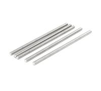 sourcing map 5uds M5 x 120mm 304 Barra Roscada Espárrago Perno Varilla | Completa de Acero Inoxidable, Hardware