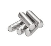 sourcing map 5uds M8 X 30mm Completamente Roscada Varilla 304 Inoxidable Acero Derecha Mano Roscas