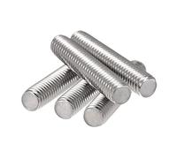 sourcing map 5uds M8 X 40mm Completamente Roscada Varilla 304 Inoxidable Acero Derecha Mano Roscas
