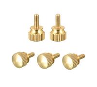 sourcing map 5uds Moleteado Mariposa Tornillos, M3x8mm Latón Hombro Pernos Escalonado Agarre Perillas Sujetadores para PC, Electrónico, Mecánico