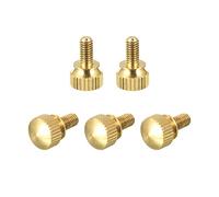 sourcing map 5uds Moleteado Mariposa Tornillos, M4x8mm Latón Hombro Pernos Escalonados Agarre Perillas Sujetadores para PC, Electrónico, Mecánico