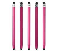 sourcing map 5uds Óptica Punta Lápices para Táctil Pantallas Capacitiva Óptica Punta Universal Tableta Lápiz Sensibilidad Precisión, Rosa roja