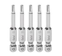 sourcing map 5uds S1 Cuadrado Puntas de Destornillador 1/4" Hexagonal Vástago 2" Longitud Magnético Destornillador Eléctrica Herramienta