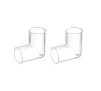 sourcing map 5uds Transparente Acrílico Tubería Codo, 16mm/0,63" 2 Vías Codo Tubería Montaje Adaptador para Acuarios Agua Peces Tanque