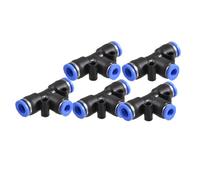 sourcing map 5x Aire Neumático T Adaptadores 8mm A 6mm Un Toque Conexiones Conectores