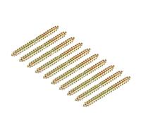 sourcing map 5x50mm Suspensión Pernos, 12uds Doble Extremo Autoperforantes Rosca Madera a Madera Espiga Tornillos para Madera Conexión