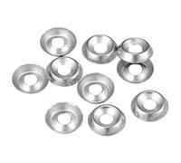sourcing map #6 304 Inoxidable Acero Copa Arandela Avellanada para Tornillo Perno 100 Piezas