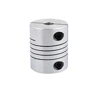 sourcing map 6.35mmx10mm Eje estriado de aleación de aluminio Acoplamiento helicoidal flexible Diámetro de 25 mm Longitud de 30 mm