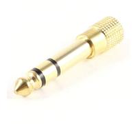 sourcing map 6.5mm 1/4" Adaptador A 3.5mm 1/8" Hembra M/F Audio Conector Mic Tono Oro