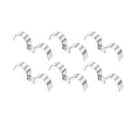 sourcing map 6 abrazaderas de doble línea de acero inoxidable de 38 mm, clips de línea de combustible en forma de M, clip de montaje en forma de M para tuberías de combustible de freno, instalación de