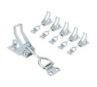 sourcing map 6 abrazaderas de palanca ajustables M6 x 38 mm, capacidad de sujeción de 179.6 kg, estilo 4002, cierres de liberación rápida, pinzas con agujero de bloqueo para tapa de ahumador, caja de