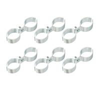 sourcing map 6 abrazaderas de panel de valla de eslabones de cadena de 1-7/8 pulgadas, galvanizadas para perrera, conector de valla, piezas de hardware temporales para jaula de perro con pernos y