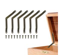 sourcing map 6 bisagras plegables de soporte de tapa, bisagra giratoria de hierro de 180 grados, bisagra de tapa de 3.15 x 0.4 pulgadas para gabinetes, cajas de madera, muebles del hogar, ventanas