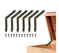 sourcing map 6 bisagras plegables de soporte de tapa, bisagra giratoria de hierro de 180 grados, bisagra de tapa de 2.5 x 0.4 pulgadas para gabinetes, cajas de madera, muebles del hogar, ventanas