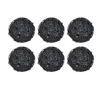 sourcing map 6 bolas de mimbre de ratán de 3.2 pulgadas, bolas decorativas de ratán para rellenar jarrones para bodas, fiestas, centros de mesa, cuencos, decoración del hogar, color negro