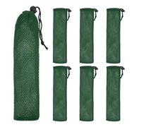 sourcing map 6 bolsas de transporte con pajita, funda portátil para cubiertos, palillos, bolsa de utensilios para el hogar, viajes, almacenamiento al aire libre, tenedor, cuchara, palillos, L y verde