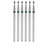 sourcing map 6 brocas de diamante de grano 100-120 de 2 mm, cabeza de bola de 2,35 mm, vástago de 2 mm de longitud, brocas de lijado de piedra, herramienta giratoria para pulir uñas de cerámica y